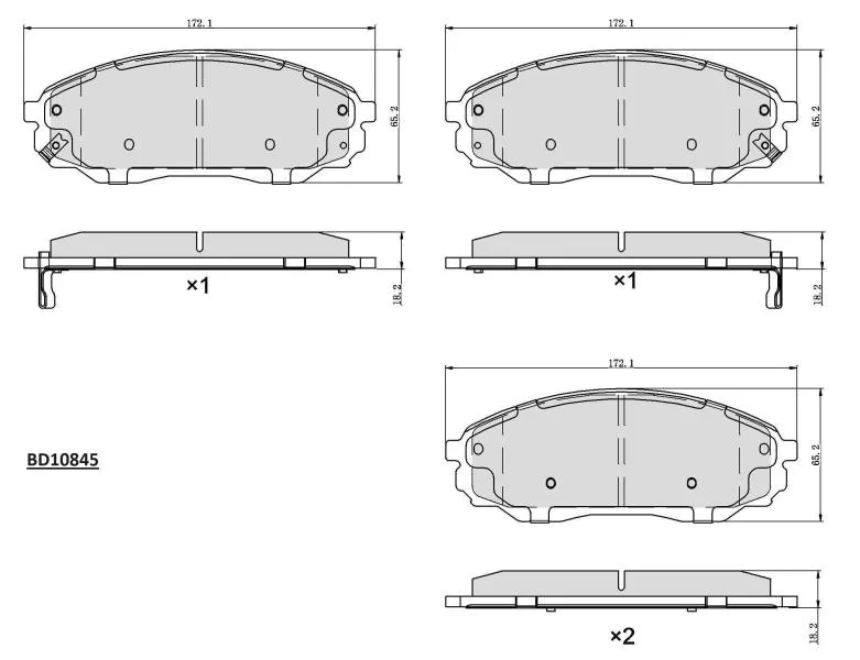 Peugeot Landtrek 1.9T Front Brake Pads - Deselra