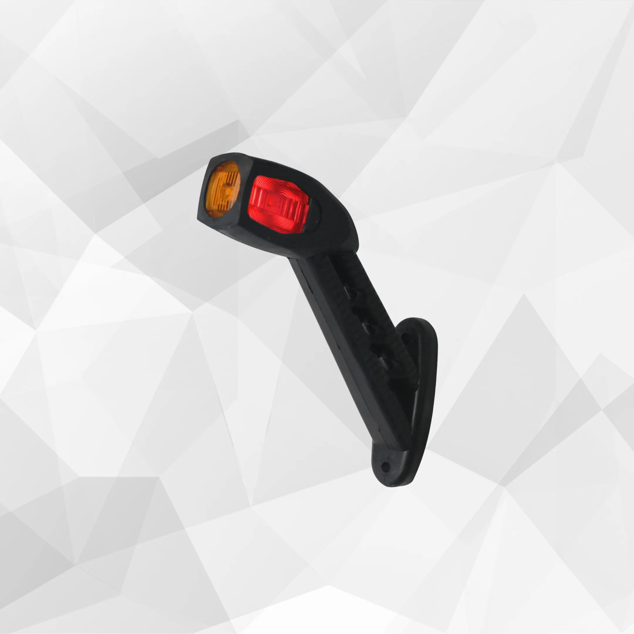 TruckLamp LED Rubber Arm Side Marker Lamp (Slim) – Red/Amber/White - Left